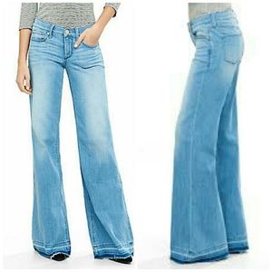 NWT Express Wide Leg Flare Mid Rise Jeans